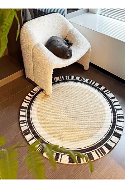Raffine Hand Woven Round Soft Rug Carpet Washable Floor Rug with Nonslip Back...