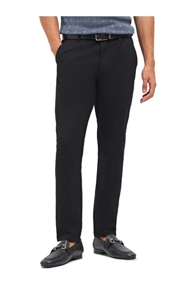 The Bear House Men's Solid Slim Fit Formal Trouser