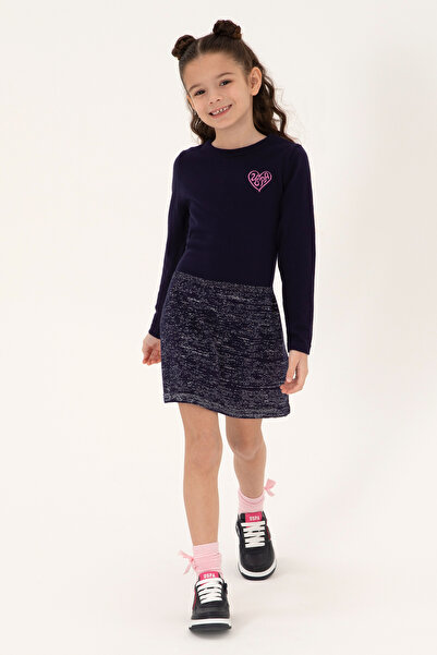 U.S. Polo Assn. Kız Çocuk Lacivert Triko Elbise 50316833-VR033