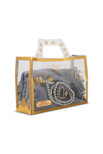 Hayrat Neşriyat Needlework Shawl + Prayer Beads + Dhikr Mat + Essence Gift Se...