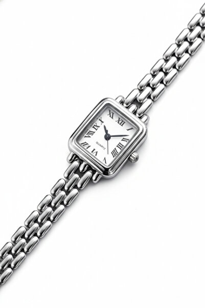 İnogge Munchies Silver Color Vintage Stripe Cord Women Wrist Watch