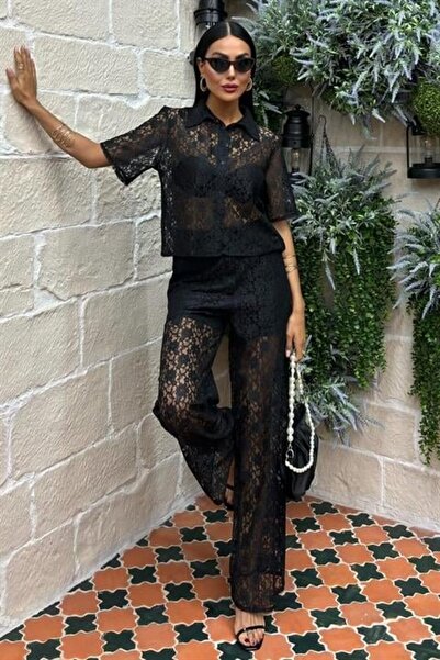 Wear Up Costum din dantelă cu căptușeală pantalon 10119