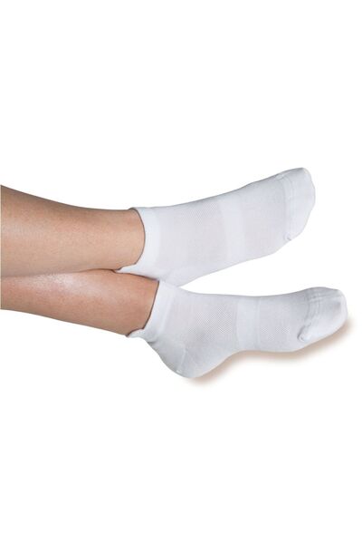 Kifidis Unisex Bambu Spor Çorap Beyaz / White- nemi emer ve kötü kokuları önler 35-39
