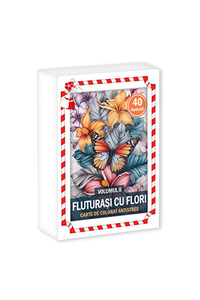 Legendary Gifts Coloring book, A6 format in box, model: Butterflies with Flowers