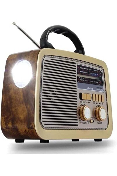 Denx راديو كلاسيكي بثلاث موجات FM/AM/SW، مشغل USB/TF/BT مع بطارية قابلة للشحن...