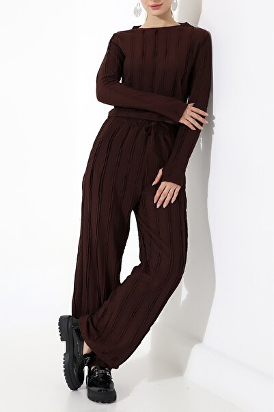 rushana Women's Fingerless Wide-Leg Ruffled Wrap Suit