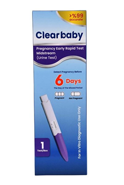 clear baby كلير بيبي - اختبار الحمل المبكر قبل 6 أيام من الدورة الشهرية القادمة