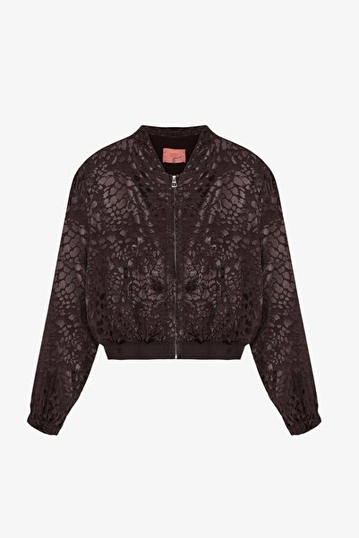 Quzu Women's Jacket Ckt01029 Brown