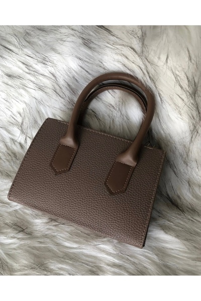 EZLEM حقيبة كتف يدوية باللون البني الفاتح - حزام قابل للتعديل