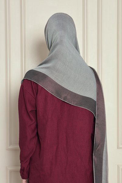 Gigiscarfs Veine Premium Viscose Shawl – Natural Crinkle Texture, Shimmering, Flowy, Stylish and Elegant Posture – Coffee Gray -