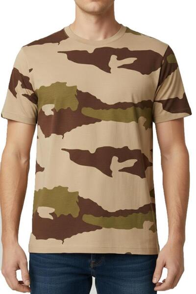 SINGLE SWORD Tricou și maiou cu mânecă scurtă, cu imprimeu camuflaj și decolt...