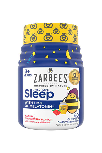 Zarbees Gummies with 1mg, Kids Sleep Gummy Works with Natural Sleep Cycles to...