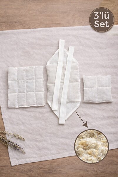 YUVOL 3'lü %100 doğal yıkanmamış Koyun Yün Dolgulu Çocuk Bellik-30x25-15x15cm