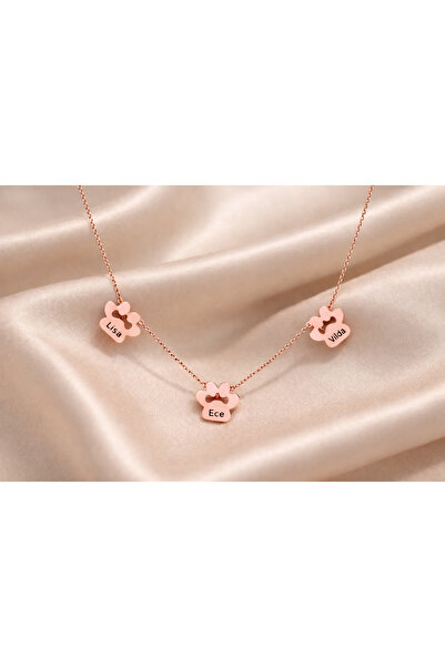 Soleildor 925 ayar Orijinal Gümüş Kişiye Özel Ayak İzi İsimli Gümüş Kolye