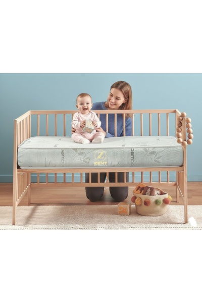 ZENT 15 Cm Ortopedik Sünger Bebek Yatak, Beşik Yatağı, Park Yatak