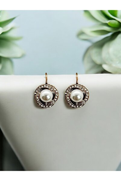 FUYA JEWELLERY Kristal Taşlı İnci Küpe