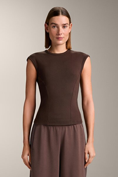 Oysho تي شيرت بأكمام قصيرة من القطن والمودال