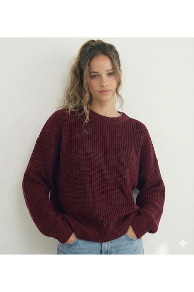 BW Bravely Wear سترة نسائية محبوكة برقبة دائرية من سيلانيك