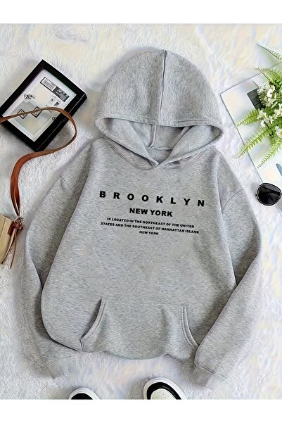 Deocept Unisex Minimal Printed Oversized Hooded Sweatshirt