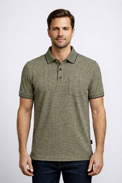 YAKAMEL Ανδρικό μπλουζάκι με λαιμόκοψη πόλο, κοντό μανίκι, με σχέδιο, τσέπες,...