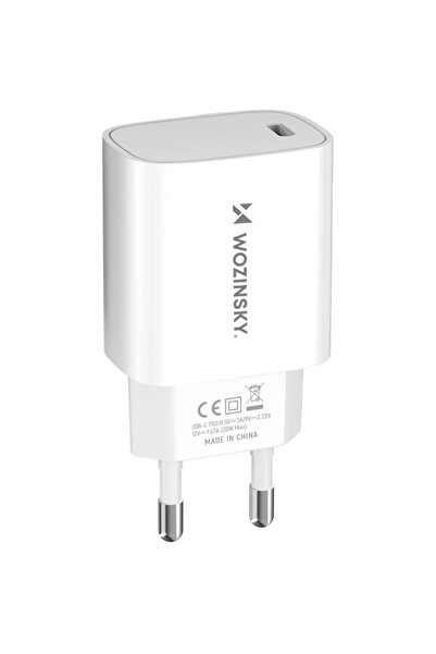 WOZINSKY WGWCCW, 20W, 3A, 1 x USB-C, Alb