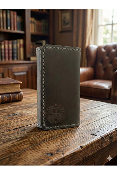 Hababamevi Handmade Genuine Leather Keychain Wallet