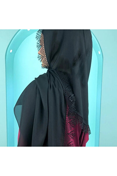 Van Northrop Baş Örtüsü Iğne Oyası Namaz Örtüsü Mevlüt Örtüsü Siyah