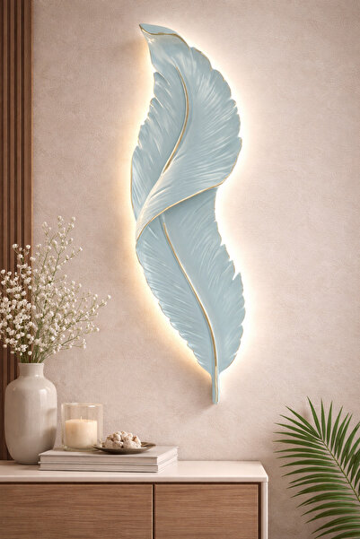 APLİKHANE YAPRAK APLİK BEYAZ MODEL ŞIK VE MODERN TASARIM EV OFİS DEKORU