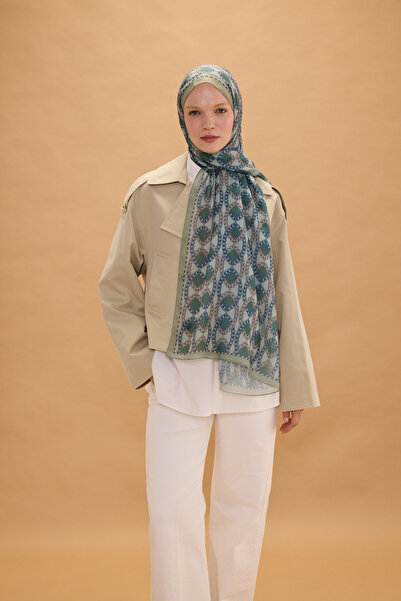 cs camellia scarf Πράγα Ραμί Σάλι - Μέντα