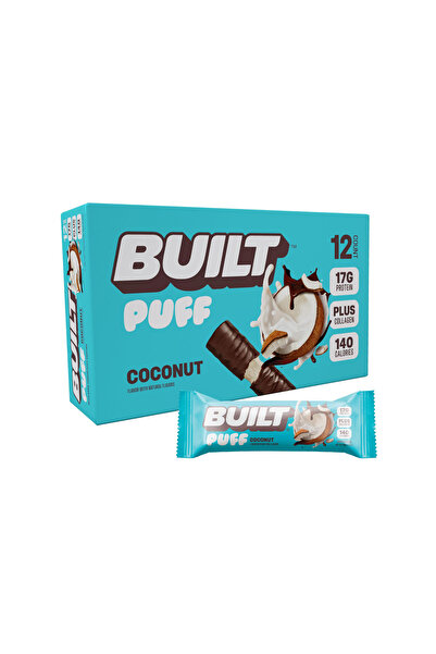 Built ألواح بروتين باف، بنكهة جوز الهند والمارشميلو، 40 غرام