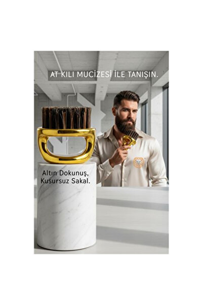 toyigoo Perie pentru pieptănarea bărbii din păr de cal din seria Premium Gold...