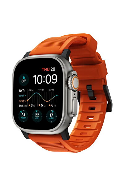 Nomad Rugged Strap, orange/black - AW Ultra 2/1 (49mm) 9/8/7 (45mm)/6/SE/5/4 ...