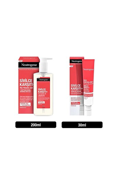 Neutrogena جل التنظيف أنتي أنتي بلس 200 مل + سيروم أنتي أنتي بلس 30 مل