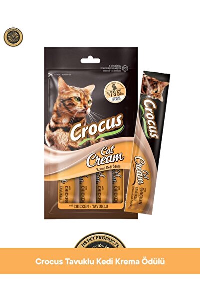 Crocus Tavuklu Kedi Krema Ödül Maması 4x15 gr
