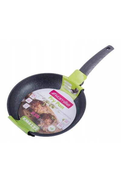 Kamille Frying Pan, Non-Stick, Scratch Resistant, for Induction Cooktops, Bla...