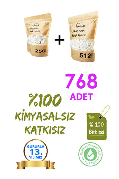 BABYSO Sıkıştırılmış Bebek Mendili 768 Adet Paket