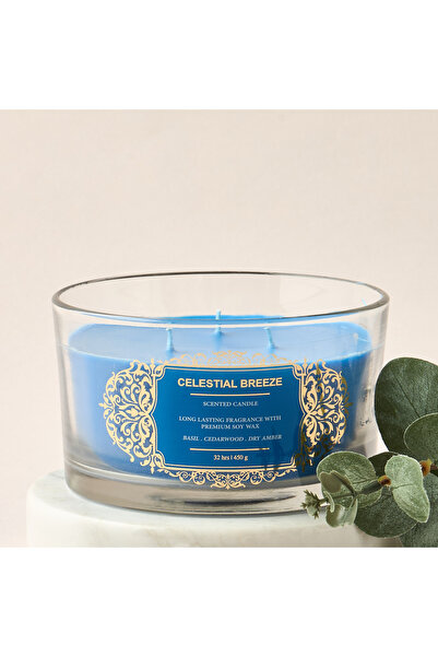 Scent.d London شمعة سيليستيال بريز بثلاث فتائل - 450 غرام