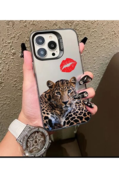 Caseji iPhone 16 Pro Compatible Dirt-Repellent Tiger Sitting Print Pattern Ph...