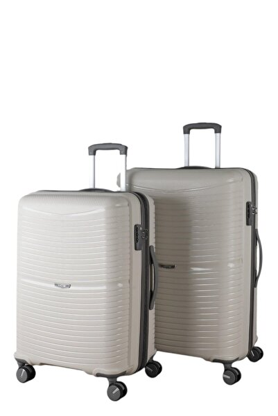 MÇS V379 AURA Y.ÜRETİM PP VALİZ 65 CM + 75 CM SİYAH SET