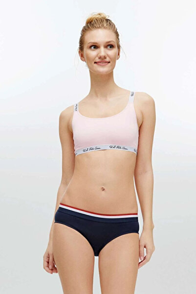 U.S. Polo Assn. Bustieră roz cu curele în cruce pentru femei 68001