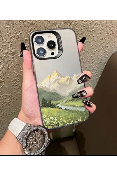 Caseji Iphone 16 pro compatible dirt-resistant green table print pattern phon...