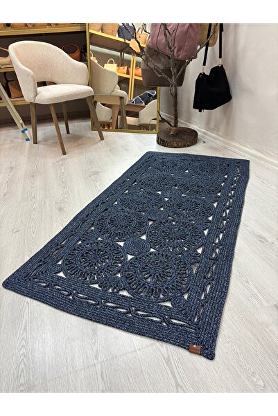 MaVaux Dune Natural Hasır Jüt Kilim El Dokuması Şık Tasarım Salon Yatak Odası...