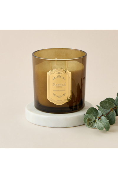 Scent.d London شمعة معطرة برائحة حرير الماهوجني - 600 غرام