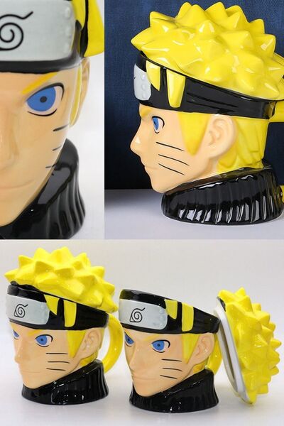 FG KONNİCHİWA كوب سيراميك بشخصية ناروتو سعة 300 مل للشاي والقهوة، هدية مميزة،...