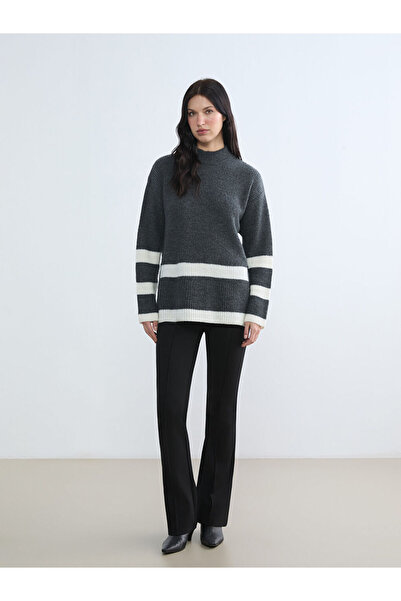 LC Waikiki Pantaloni negri pentru femei, cu croiala extra-îngustă, cu picioar...