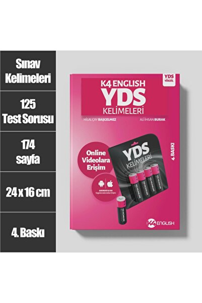 K4ENGLISH K4 ENGLISH YDS KELİMELERİ