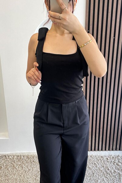 Noa&Noa Shoulder Bow Detail Crop-Black Black