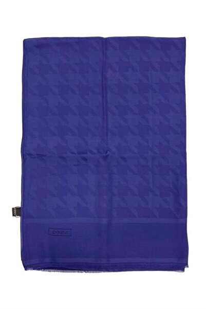 ipekevi Σάλι μονόγραμμα με μοτίβο λοστός - Saks Blue