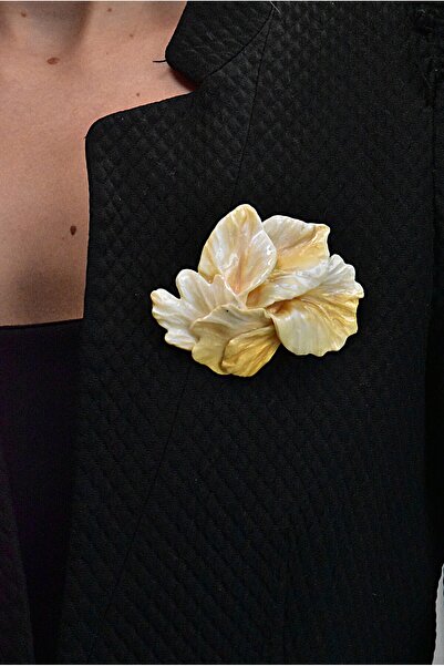 NARRU Ръчно изработена брошка с ирис