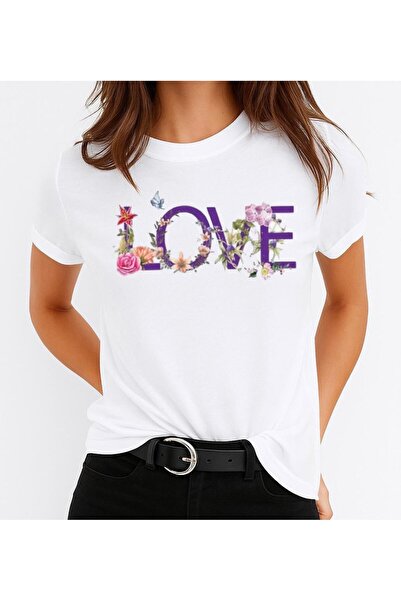 OEM 100% Cotton Women's T-Shirt Love
